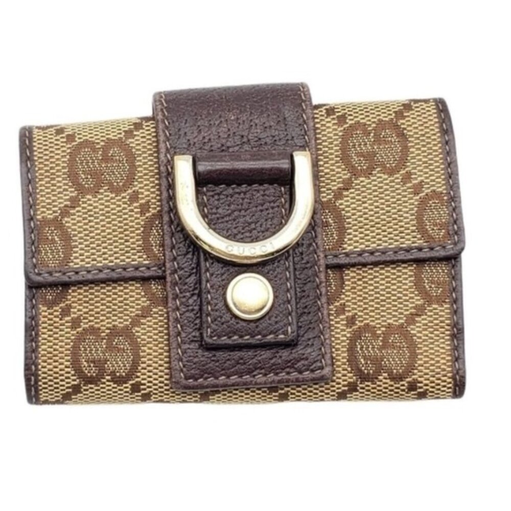 Gucci Canvas Leather Key Case